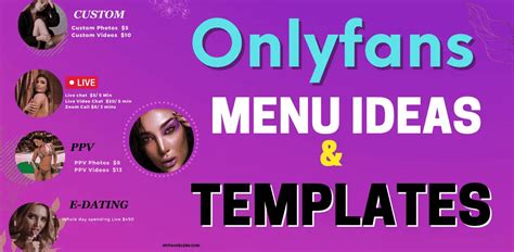 onlyfans menu prices|OnlyFans Menu Ideas, Examples With Free Templates